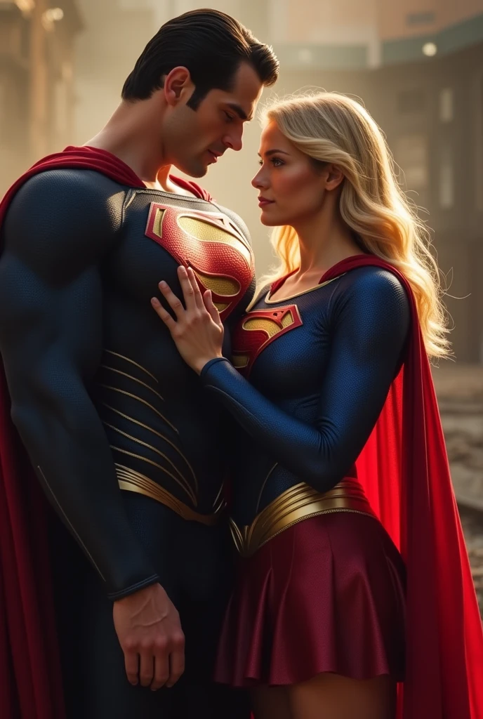 supergirl touching superman's penis