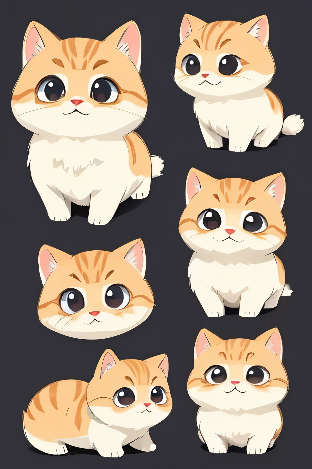 perfect animal anatomy, one single cute chibi Munchkin cat in white background