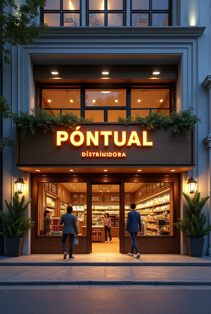 front of a beverage store called Distribuidora Pontual 