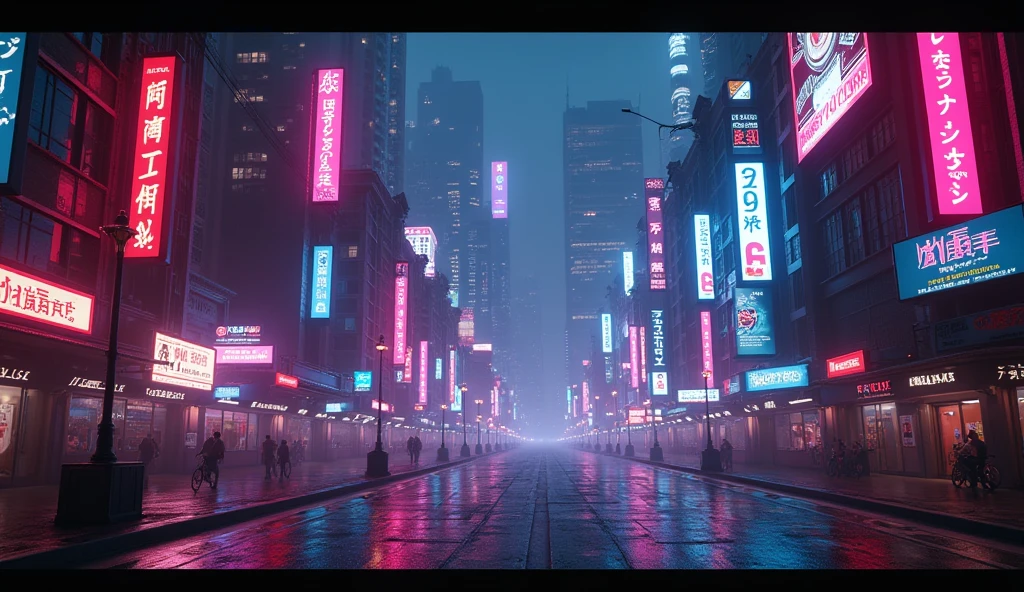 a glowing neon cityscape, neon lights, dark night sky, cyberpunk, moody atmosphere, cinematic composition, dramatic lighting, neon signs, skyscrapers, urban landscape, futuristic city, neon colors, vibrant colors, synthwave, retrowave, 80s aesthetic, hyperrealistic, 8k, photorealistic, hyper detailed, 4k, cinematic lighting, volumetric lighting, moody colors, dynamic composition, glowing neon, dark and moody, neon city, cyberpunk city, dramatic lighting and shadows, intricate details, realistic textures, high quality, masterpiece