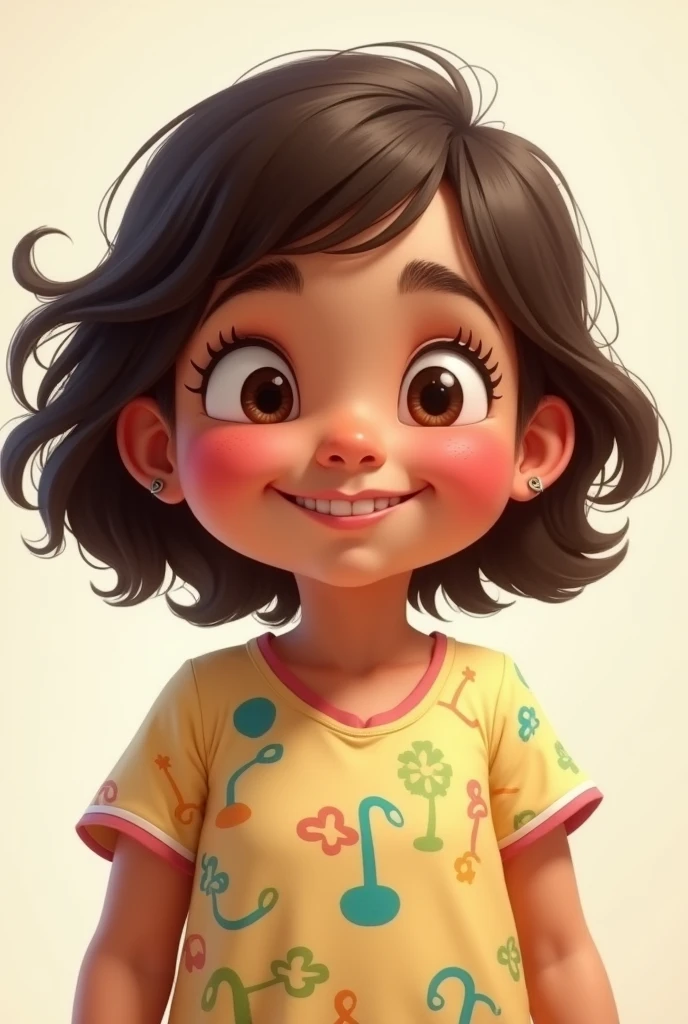 Short chubby girl wear shirt printed ( priya )