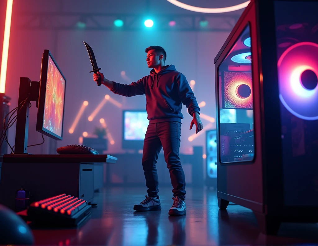 KNIFE THROWING ON A GAMER PC