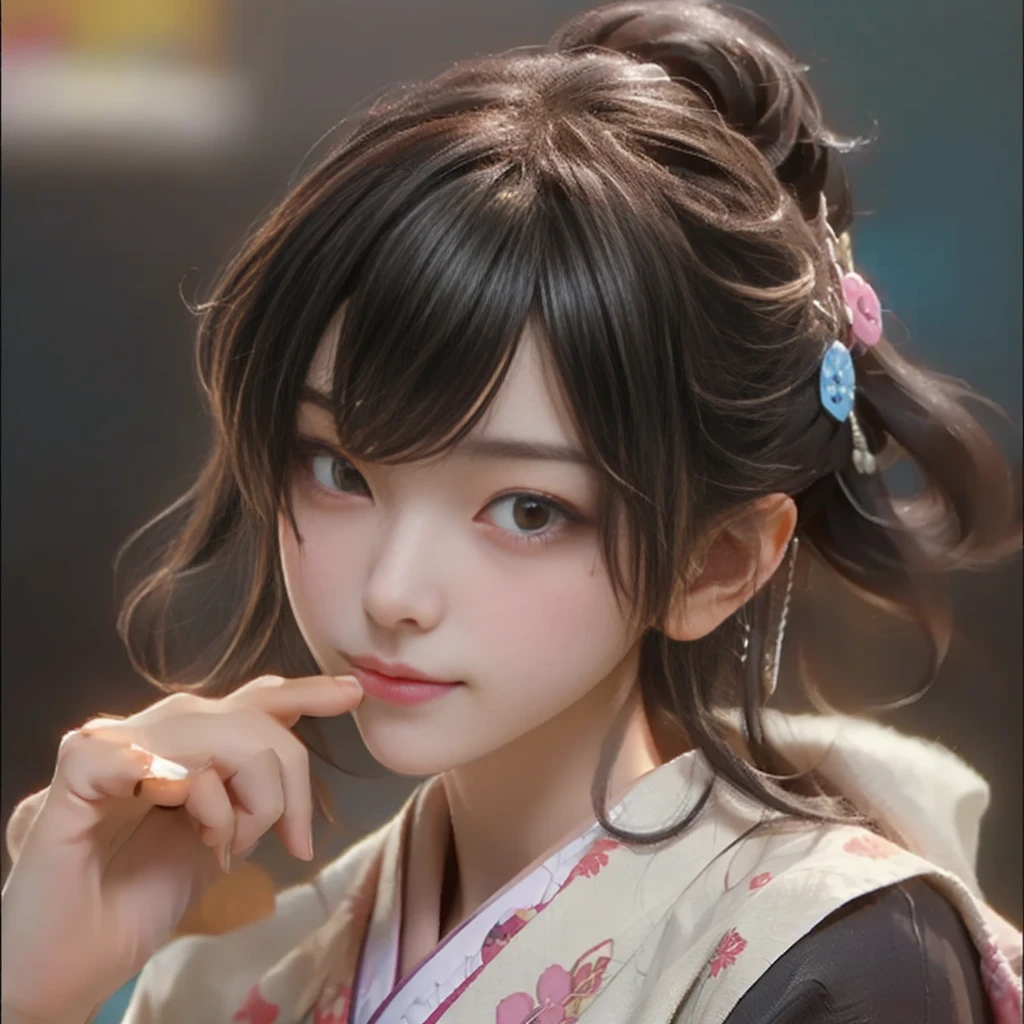 Close-up of a person touching a button on a screen, with your index finger, biting lips, , (wink), focus on facial details!!!!!!, Sex, cute kiss together, zerochan, far!!, gapmoe yandere, Download contents, 🚿🗝📝, Ahegao, by Hitoshi Homura, yandere