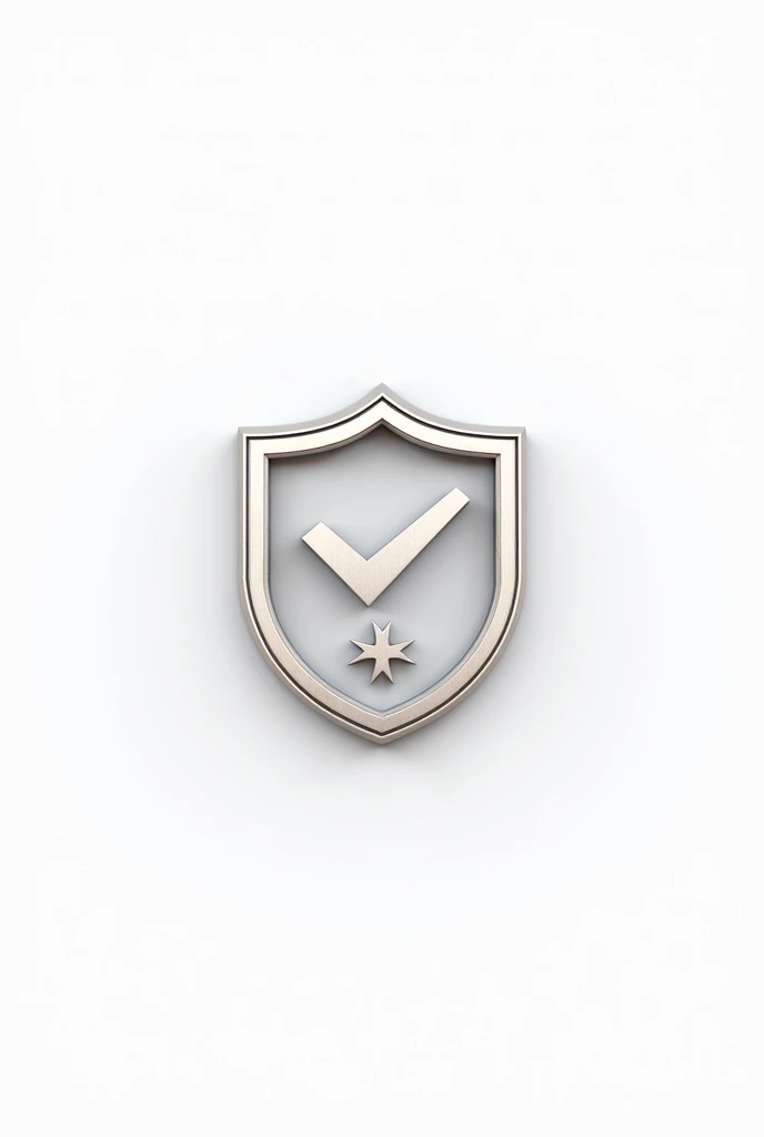 Emblem symbolizing product warranty. white background.