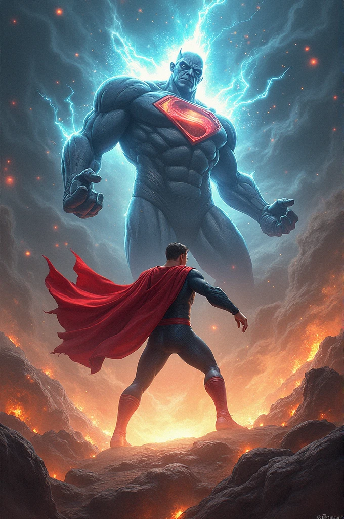Superman fighting against sentry