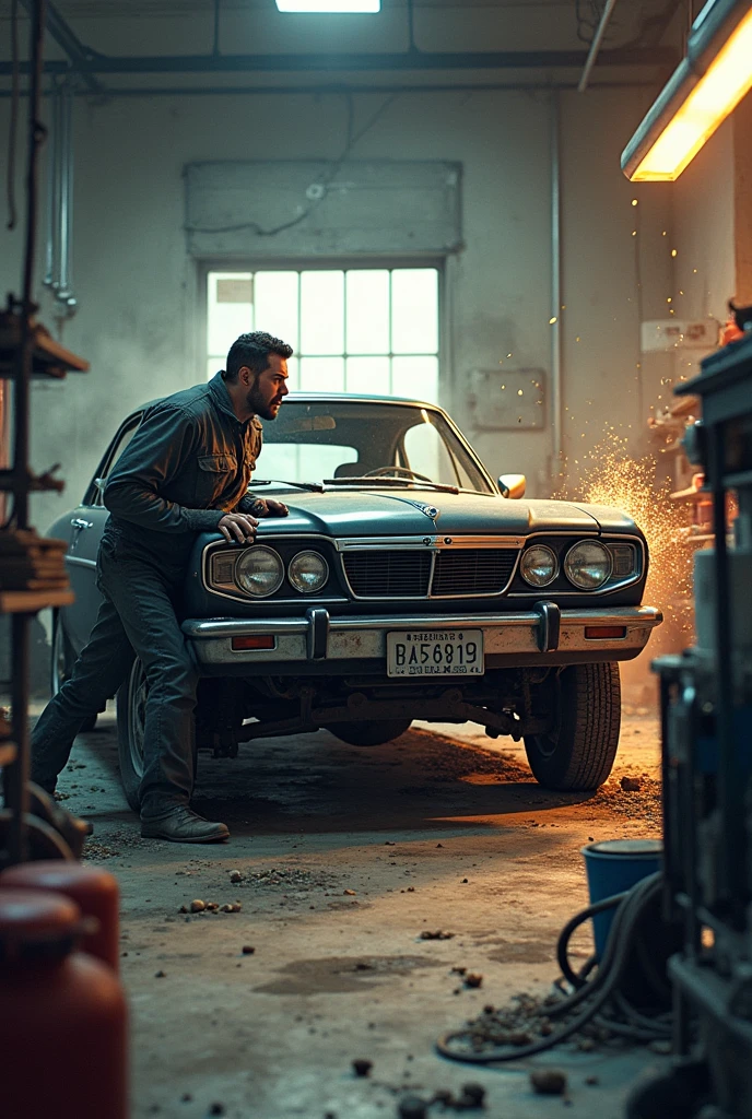 the car crashed while being checked by a mechanic