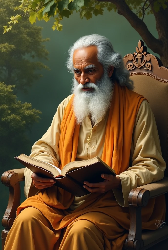 Rabindranath Tagore read a book, undefined, undefined, undefined, undefined,