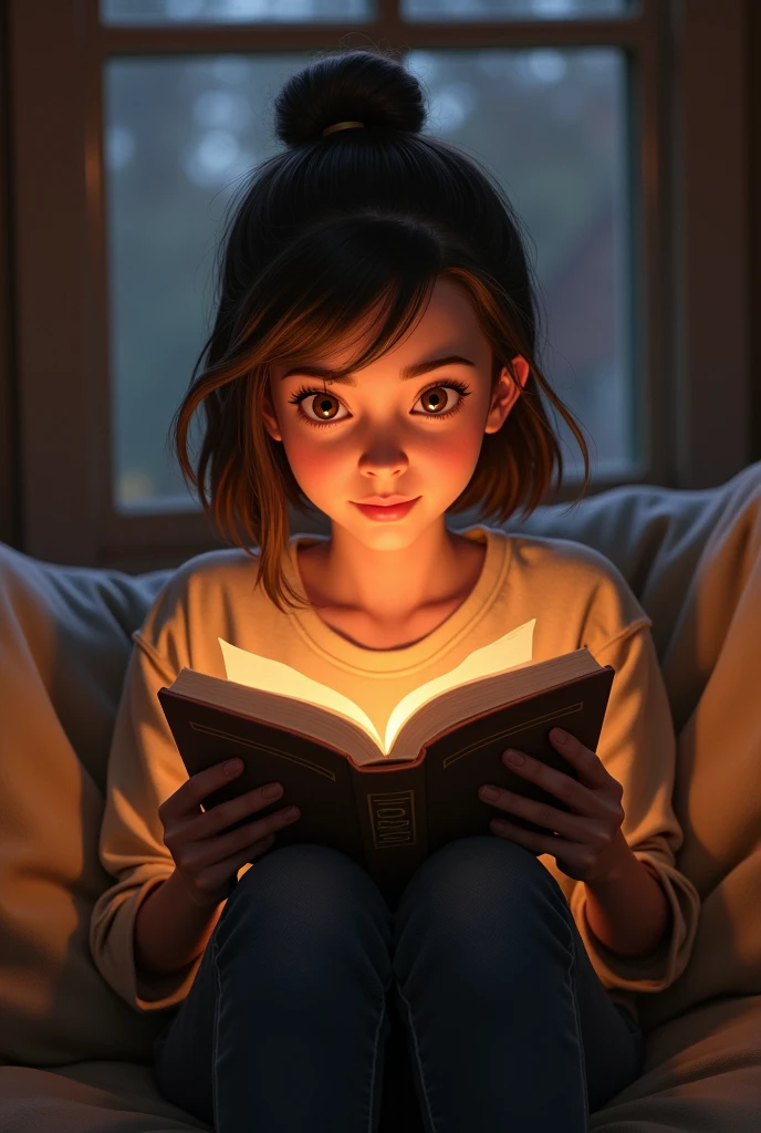 A person reading a little animatedly