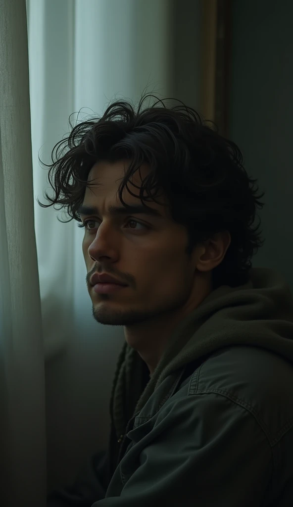 A man named Roberto with slightly wavy hair felt that, Although his grandmother was no longer there, His love was still present in every quiet night.