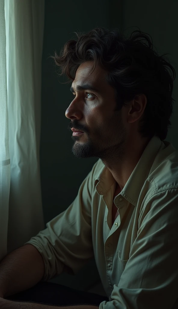 A man named Roberto with slightly wavy hair felt that, Although his grandmother was no longer there, His love was still present in every quiet night.