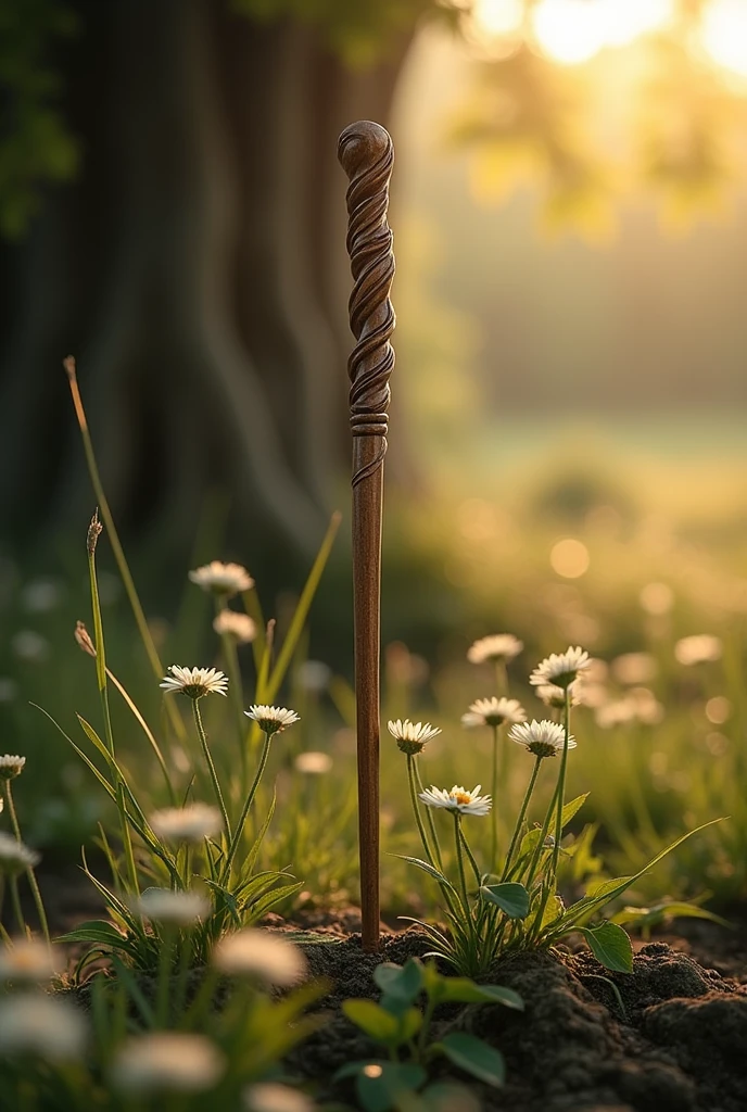 A wand that make from vine wood and unicorn hair for a core of a wand