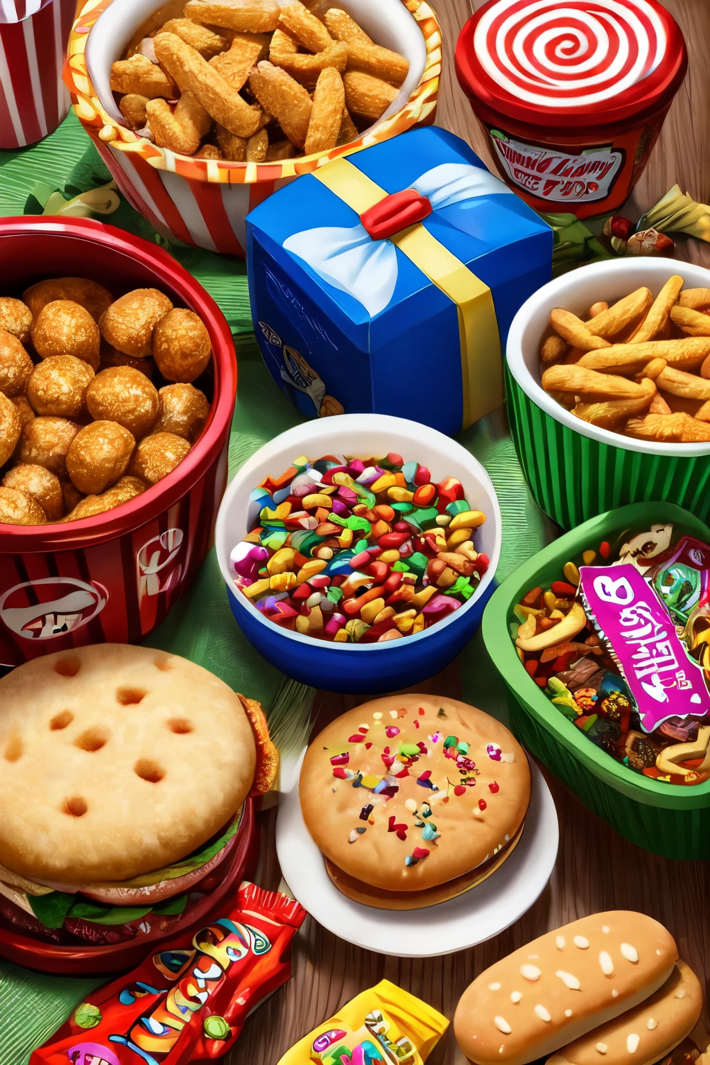 random food and junk food