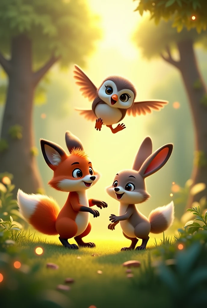 From a fox, An owl and a hare animated version together