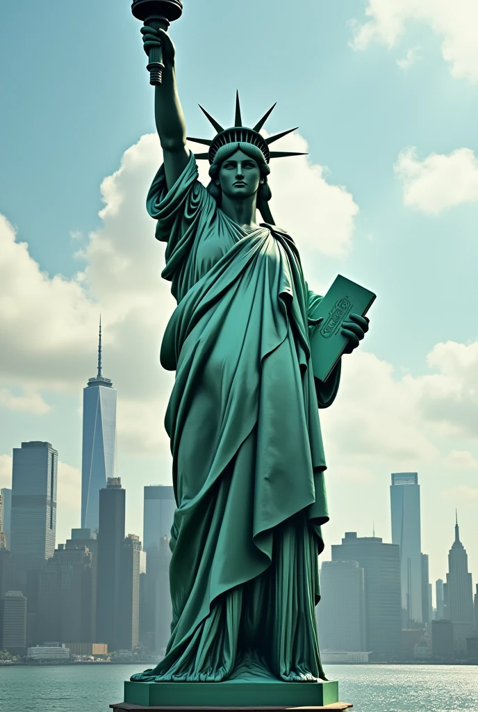 the statue of liberty if she were a real woman