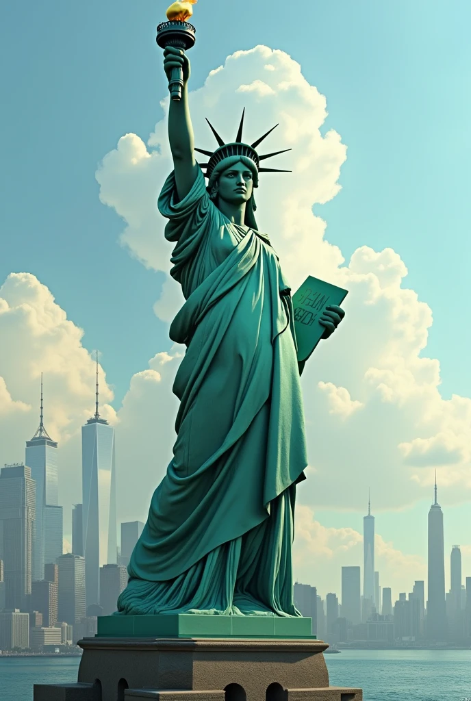 the statue of liberty if she were a real woman