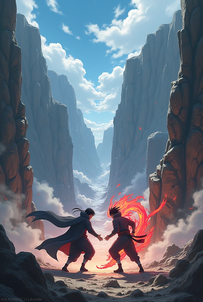 Itachi and obito fighting