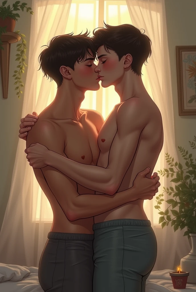You have two boys kissing
