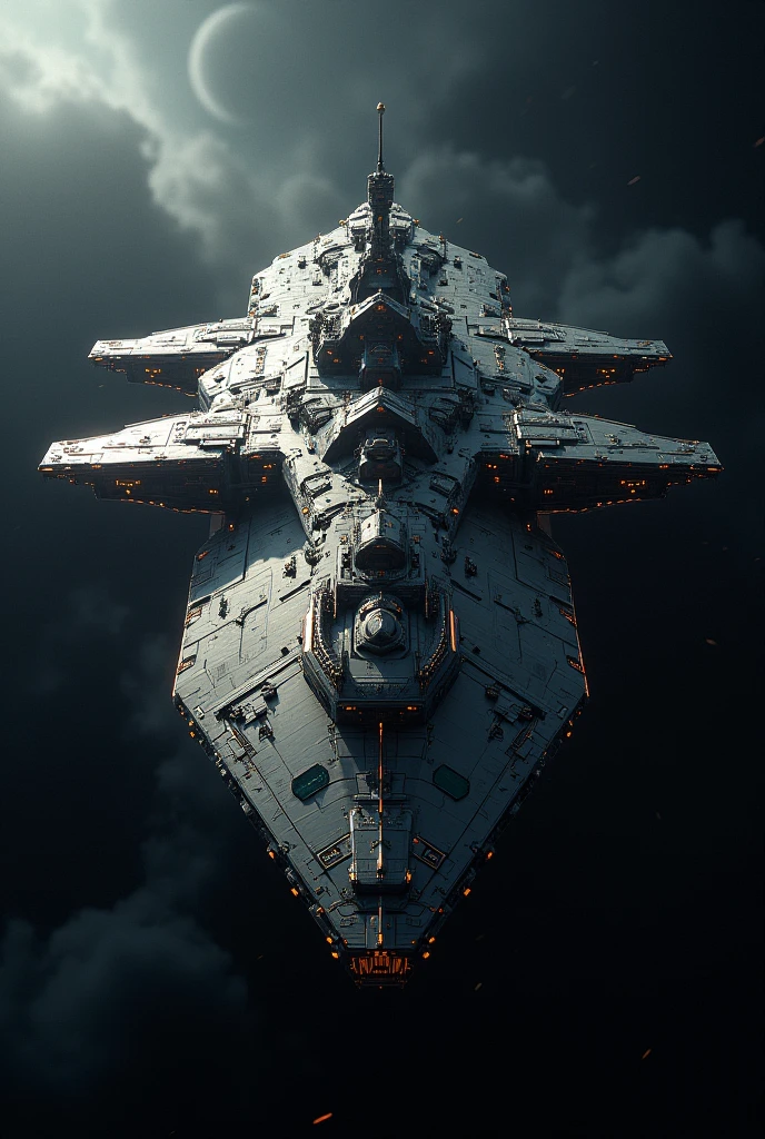 A space war cruiser shaped like Noah's Ark