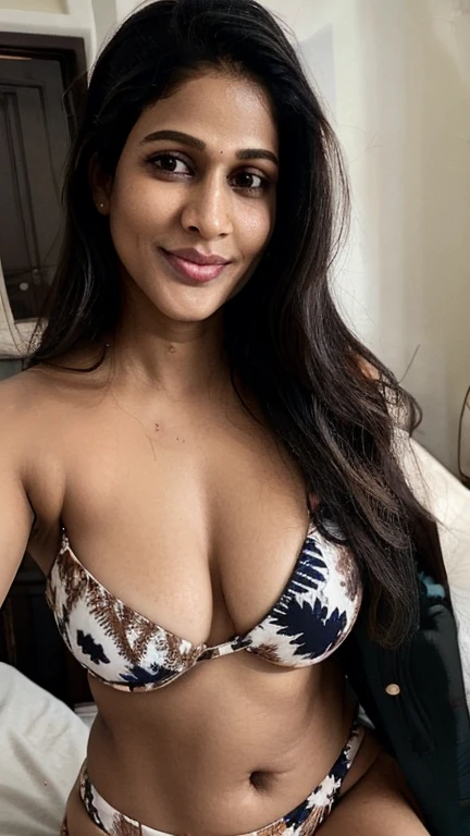lavanya , closeup face, string bikini, in bedroom, selfie, ultrarealsitic, body closeup, close up body shot, cleavage and navel, milf