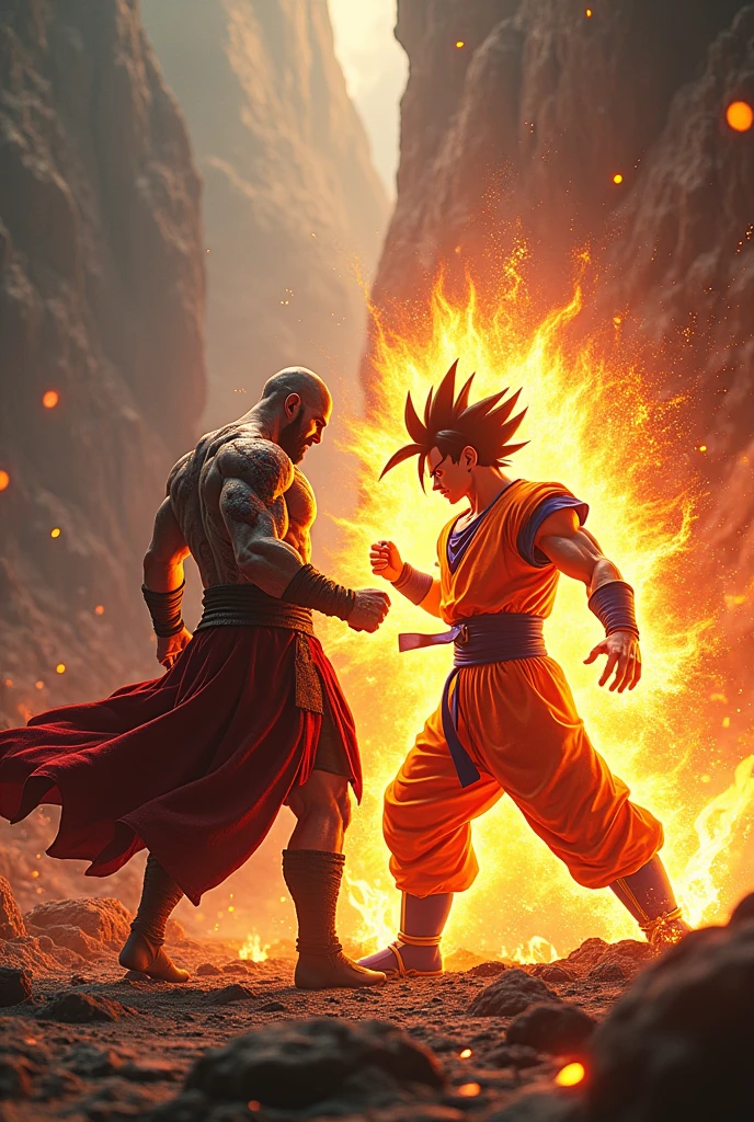 Kratos kills goku