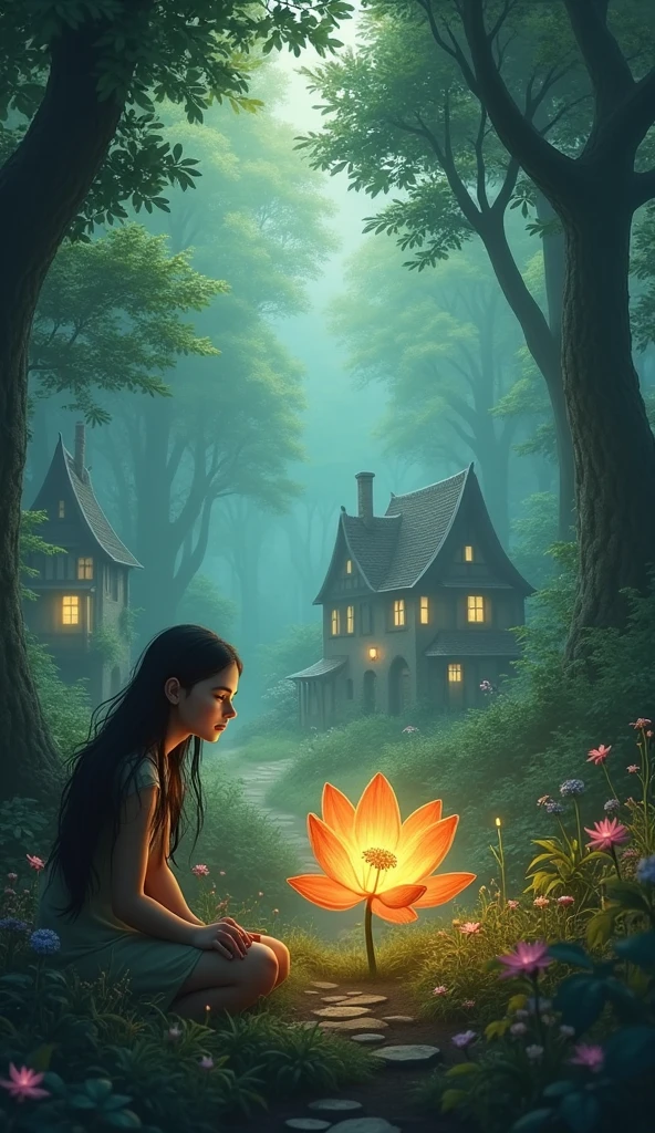 Ella, a  living in a quiet village, finds a magical flower in the forest.