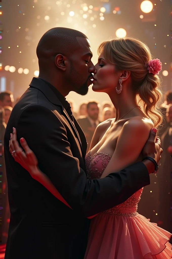 Kanye west kissing Taylor swift