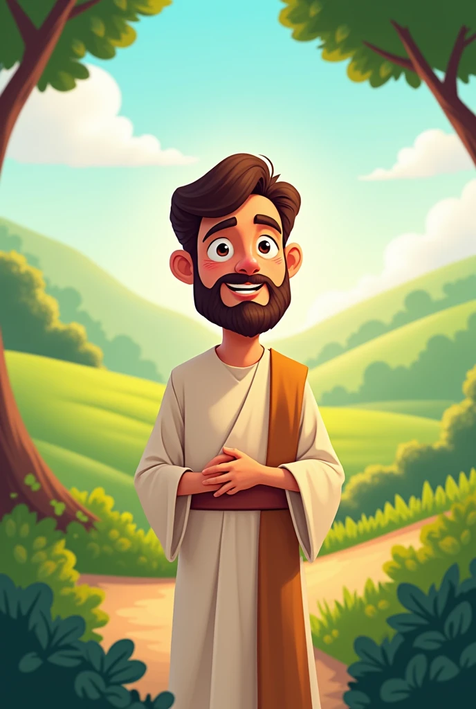 Image of merciful man from the bible cartoon 