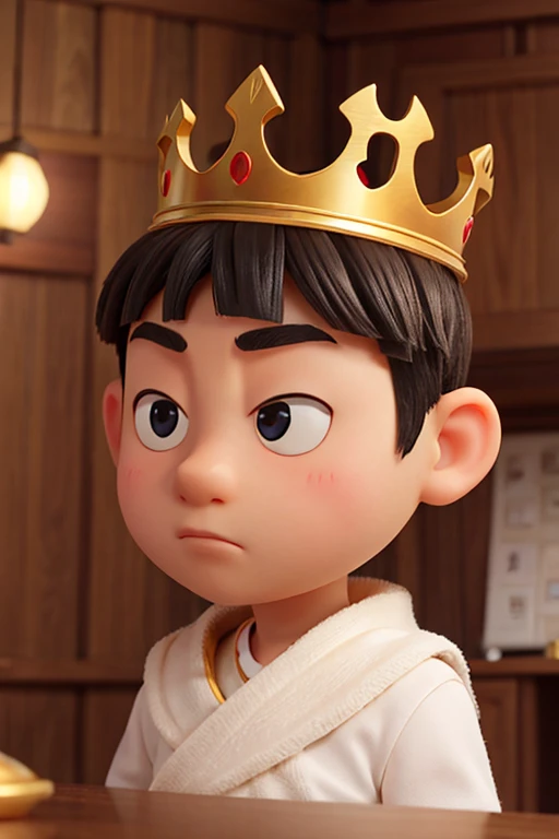 9age、male、Large head、King、