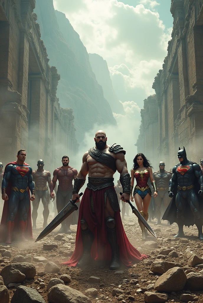 Kratos vs the justice league