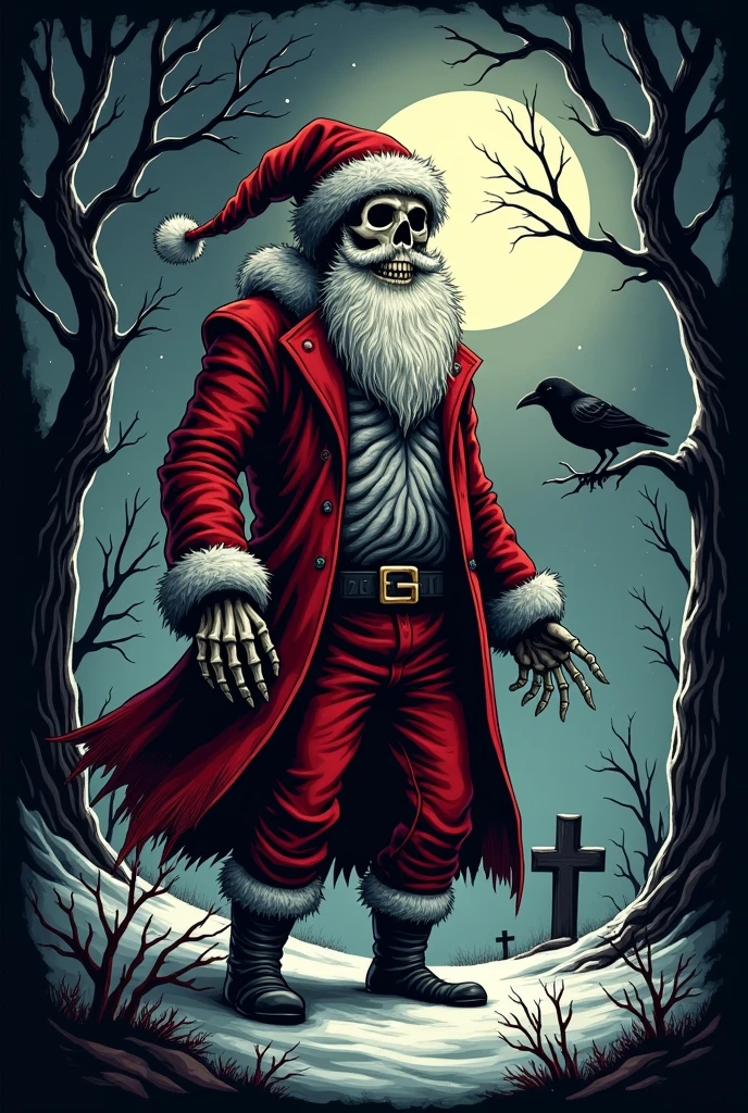 You can create something spooky Christmas on a t-shirt