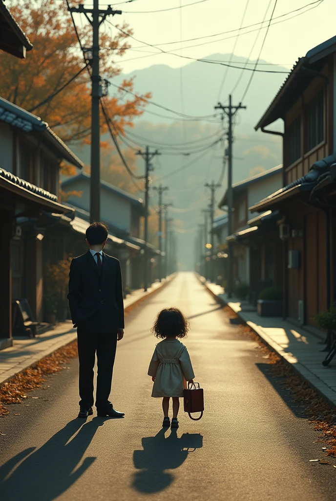 Kyotoの昔の街路，35mm lens，Multiple Angles，Country~ side scenery，Suburban，return，~ side，silhouette，Overhead Shot，Cat，Are standing，doll，Carrying a small school bag，Tram，Kyoto、Autumn forest，Wooden house，platform， Cape,Nguyen Gia,suit,tie, (Delicate face), (High-quality fluffy fur)，（35mm cinema lenses），（Multi-angle shooting），（Wide range of angles）