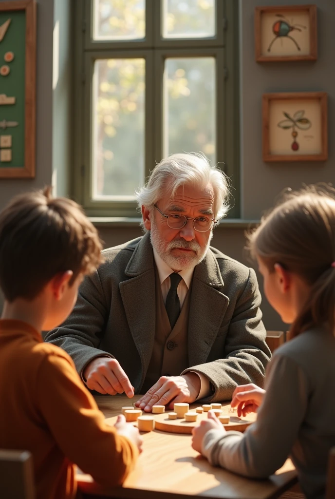 Friedrich Froebel applying his method