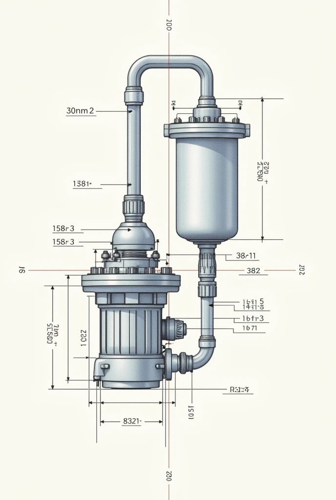 can you make me a picture like it&#39;s a drawing of a fuel system and a fuel filter