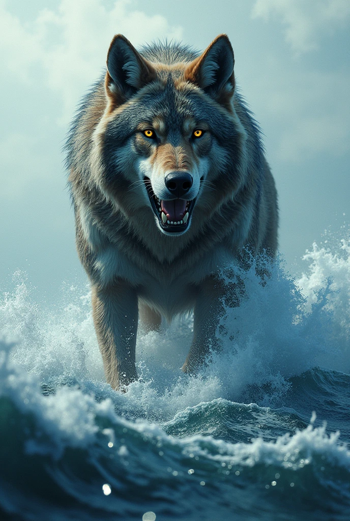 a giant turkish wolf in the sea