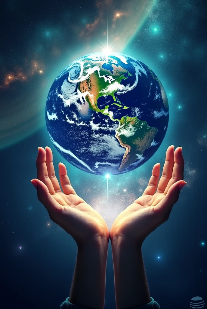 Planet Earth Galaxy Medicine Hands