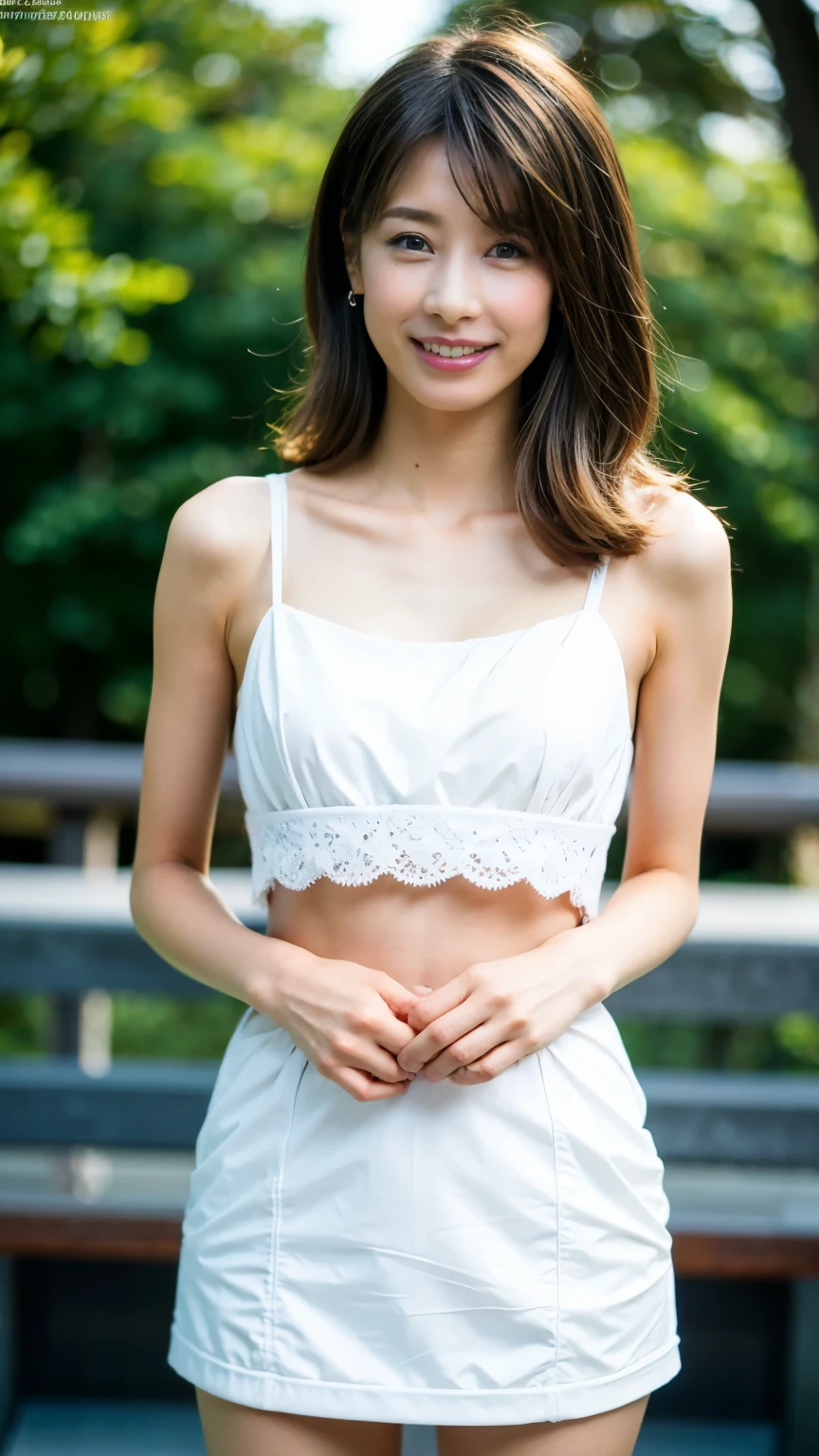 14:07:25 
(RAW Photos:1.2), (Realistic), Beautiful detailed girl, Very detailed eyes and face, Beautiful attention to detail, Large file size, High resolution, Very detailed, Highest quality, [masterpiece:1.6], figure, Very detailed, The finer details, Highest quality, 32K Wallpapers, Intricate details, Beautiful girl, low length, Mid-chest, A kind smile, Low cut white lace panties and bra, Full body photo, 背面figure
