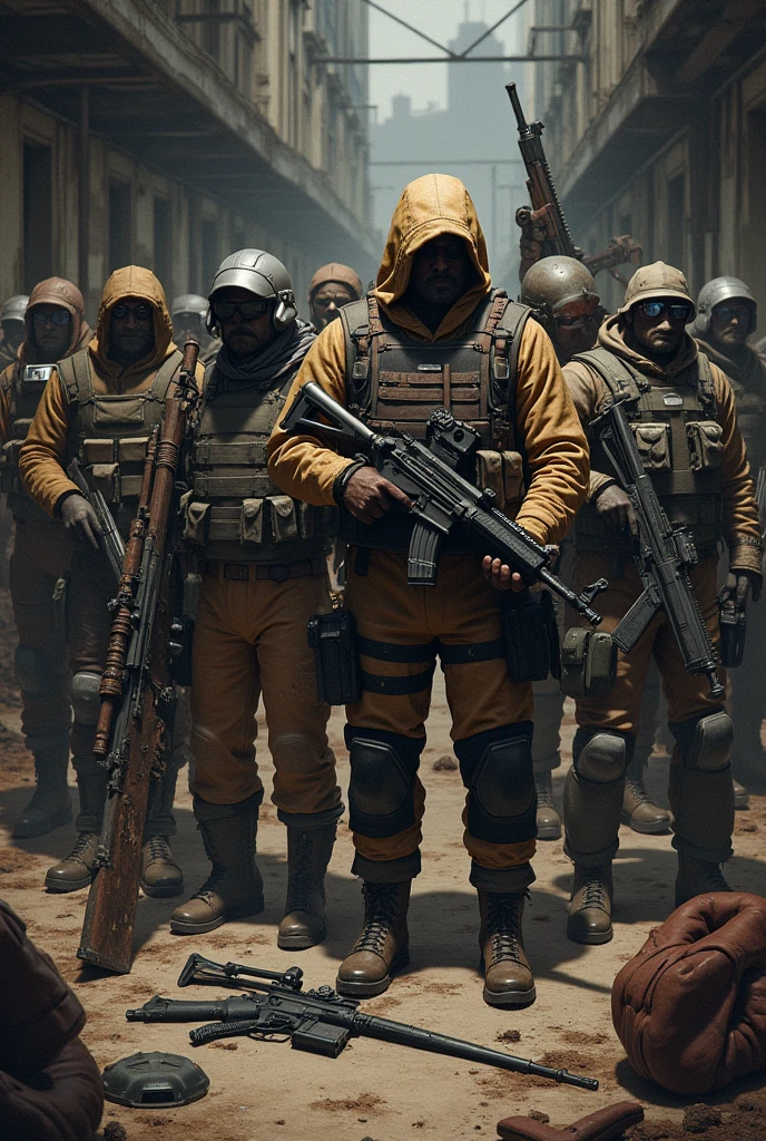 weapons and clothing