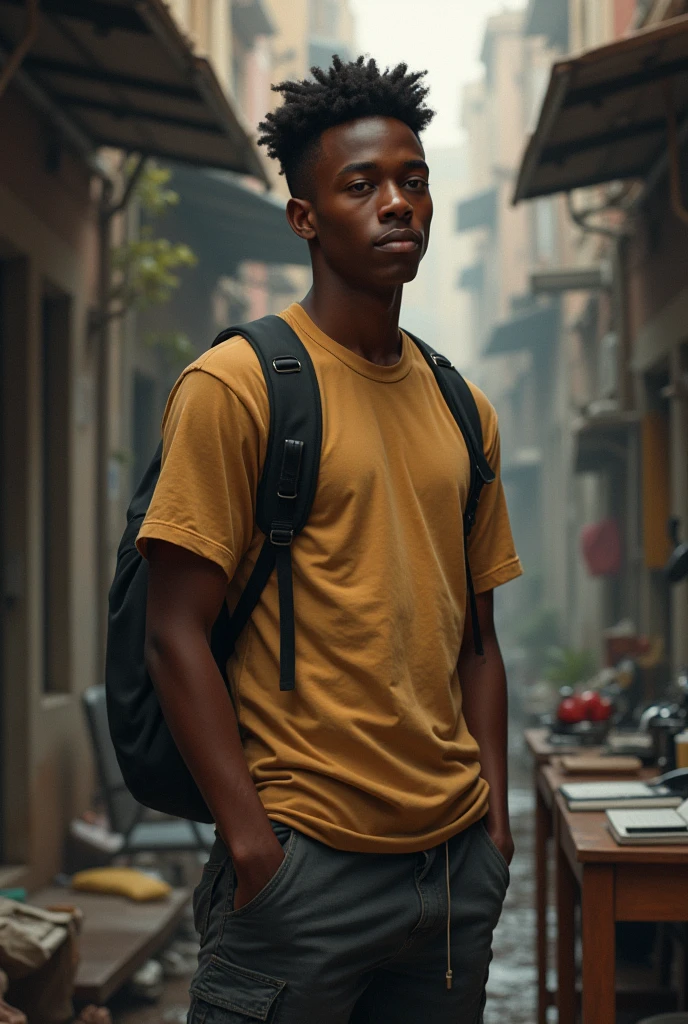 A black boy trying to get ahead living by himself  