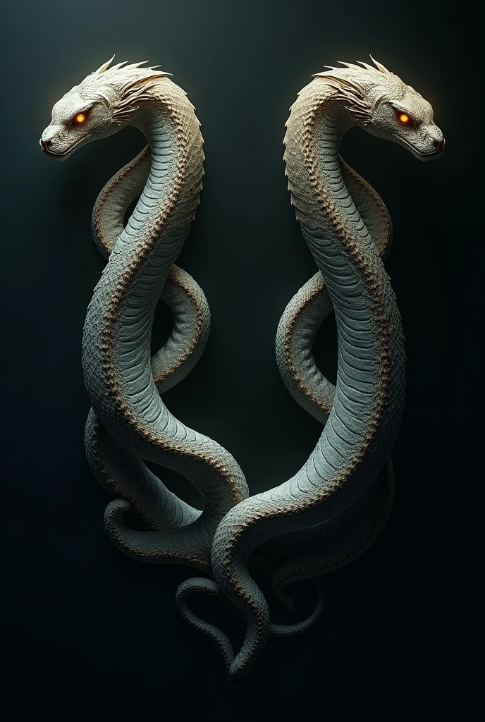Letter u written with snakes around it