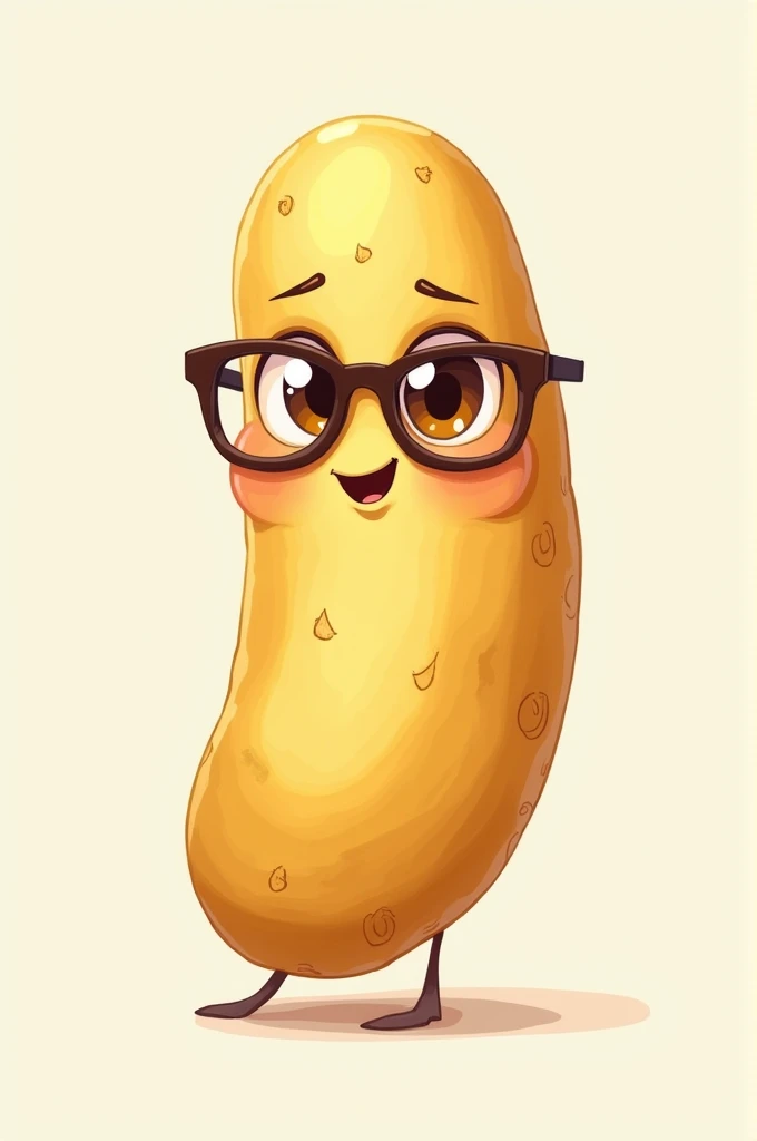 Potato stick with glasses