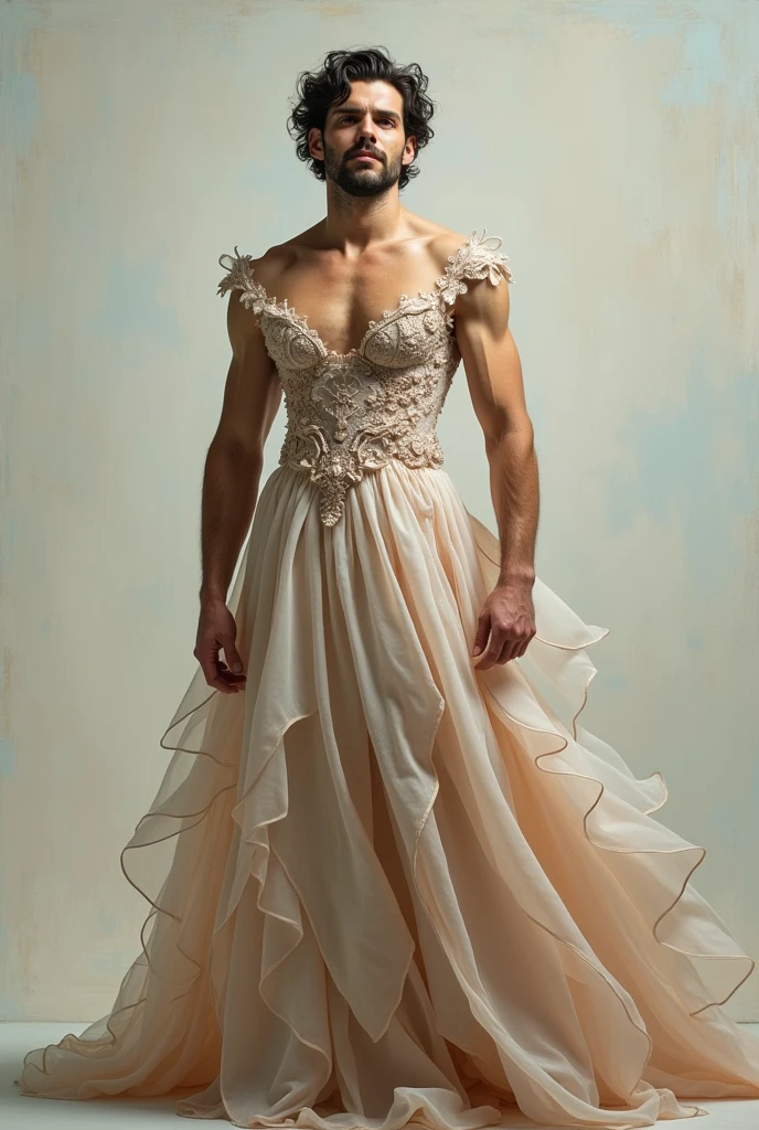 Man wearing a woman's dress