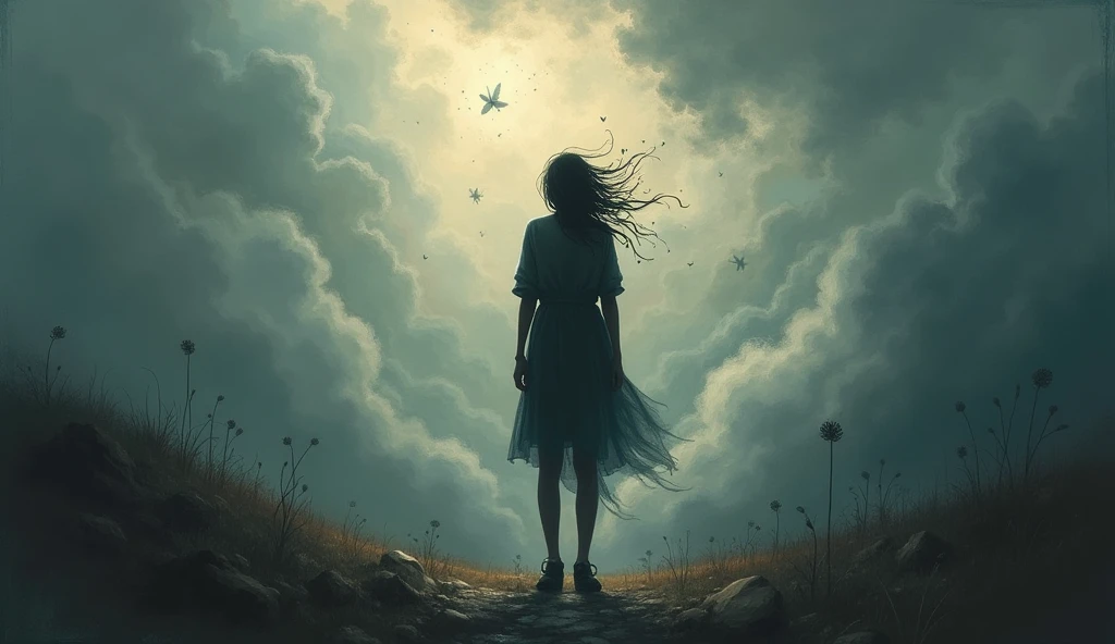 Make an image that symbolizes anxiety and hope