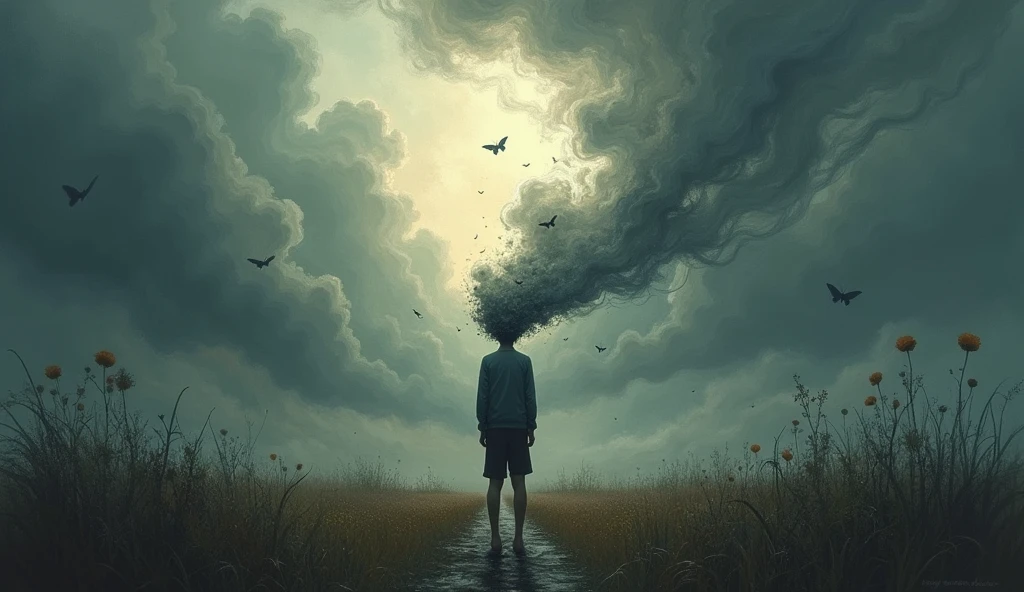 Make an image that symbolizes anxiety and hope