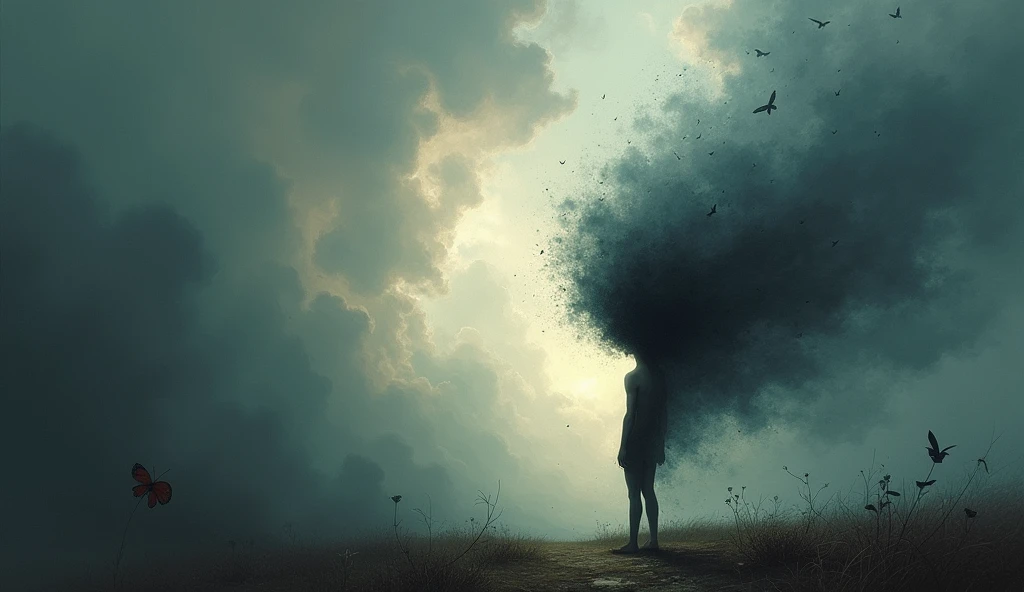 Make an image that symbolizes anxiety and hope