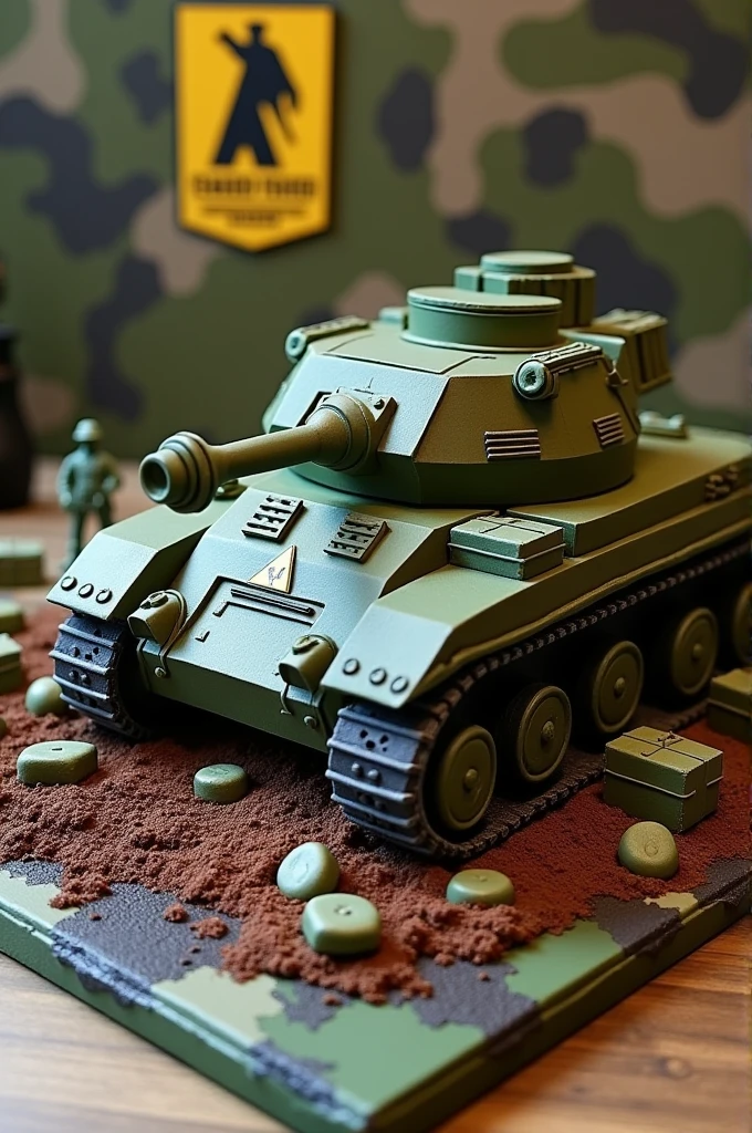 a (bronzecd) tank, toy model, (solo:1.2), <lora:bronzecd-000010:0.7>, no humans, high quality, masterpiece, realistic, photorealistic, (indoors, on table:1.2)