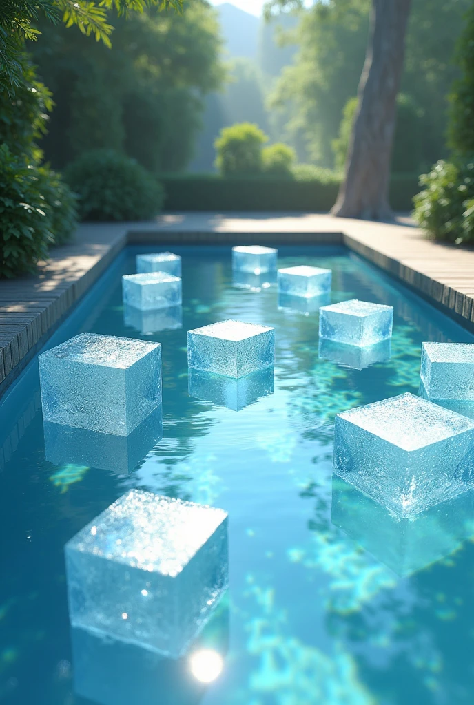 Pool with ice 