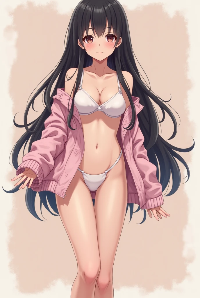 a full body image of nezuko, naked without censorship