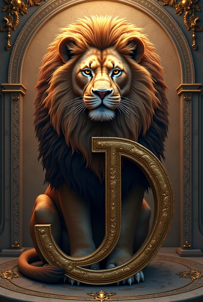 The letter Paju with a lion on the side



