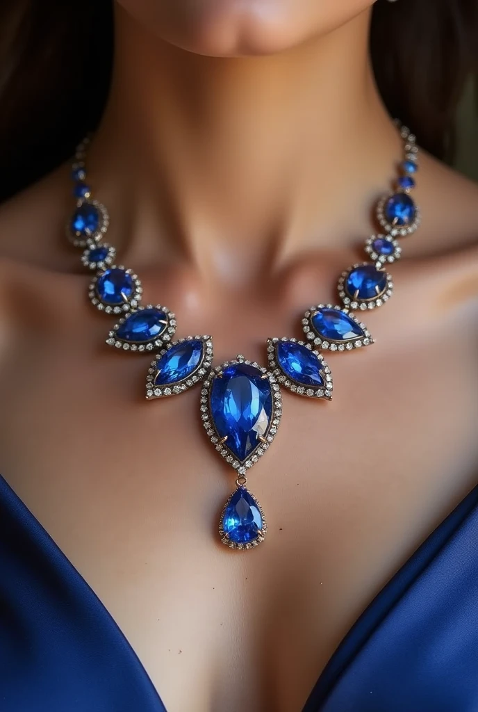 Using 10 5 carat gemstones,Sapphires only,Looks like a high value, A beautiful necklace