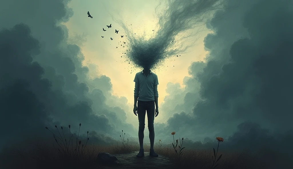 Make an image that symbolizes anxiety and hope